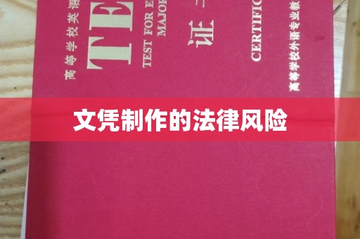 城固文凭制作的法律风险